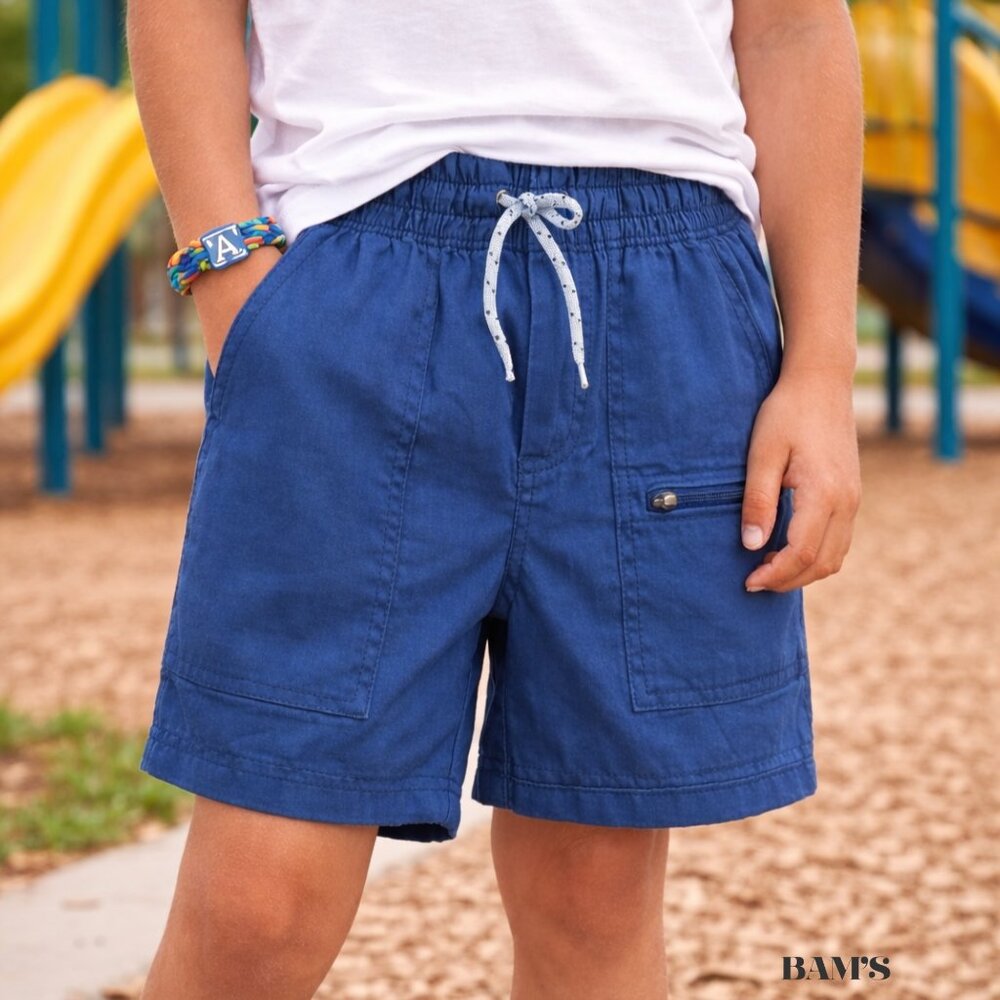 OshKosh B’gosh Boys Size 7 Blue Drawstring Shorts | Elastic Waist‎ Casual Summer